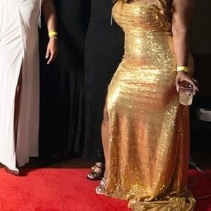 Gorgeous Gold Maxi Dress